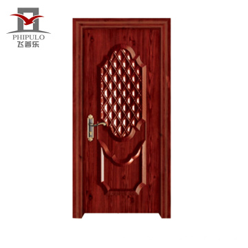 La mejor puerta de entrada de acero del panel de madera diseña la puerta interior hecha en China